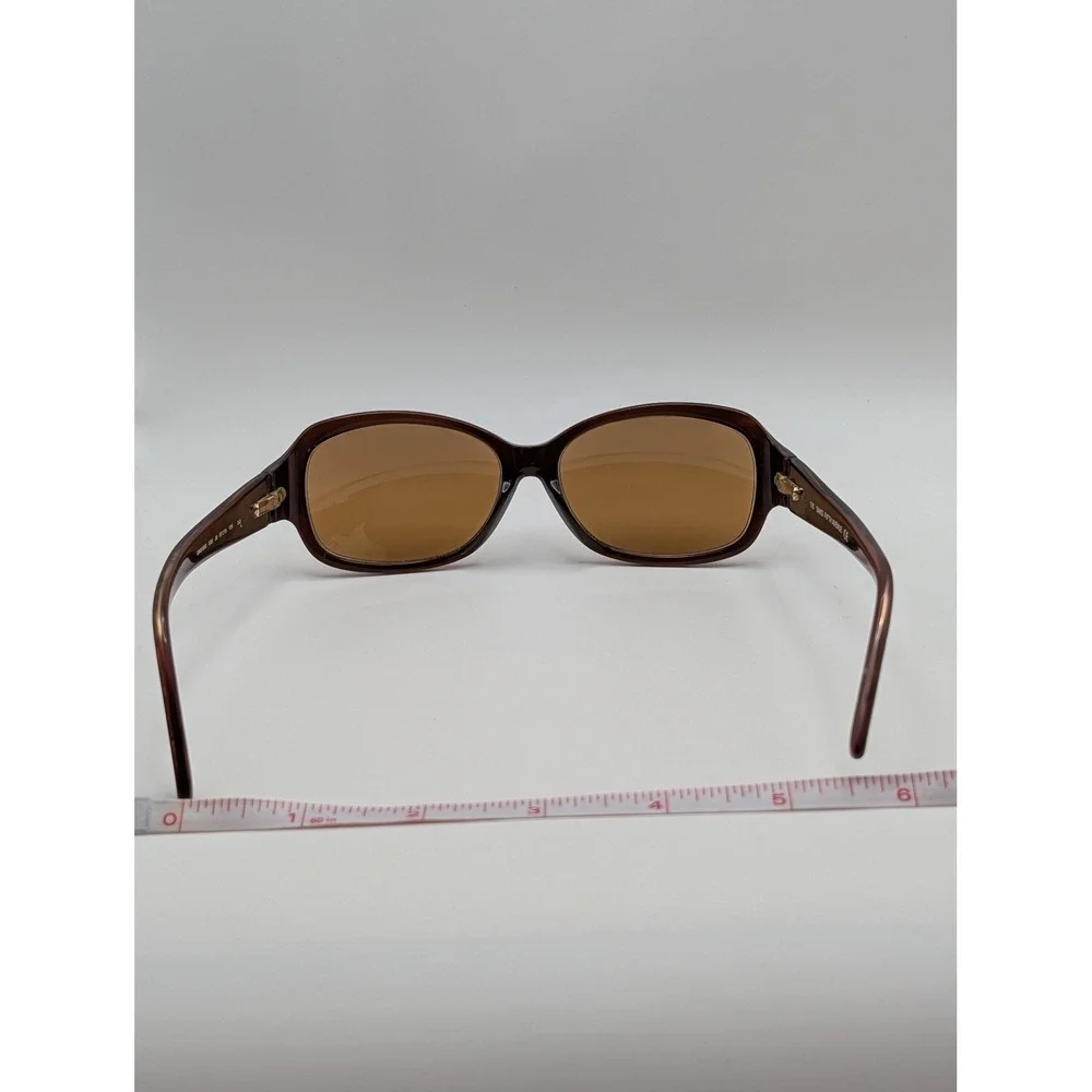 Saks Fifth Avenue 69/S Sunglass Frames Only Brown Floral Inlay Temples 57-15-135